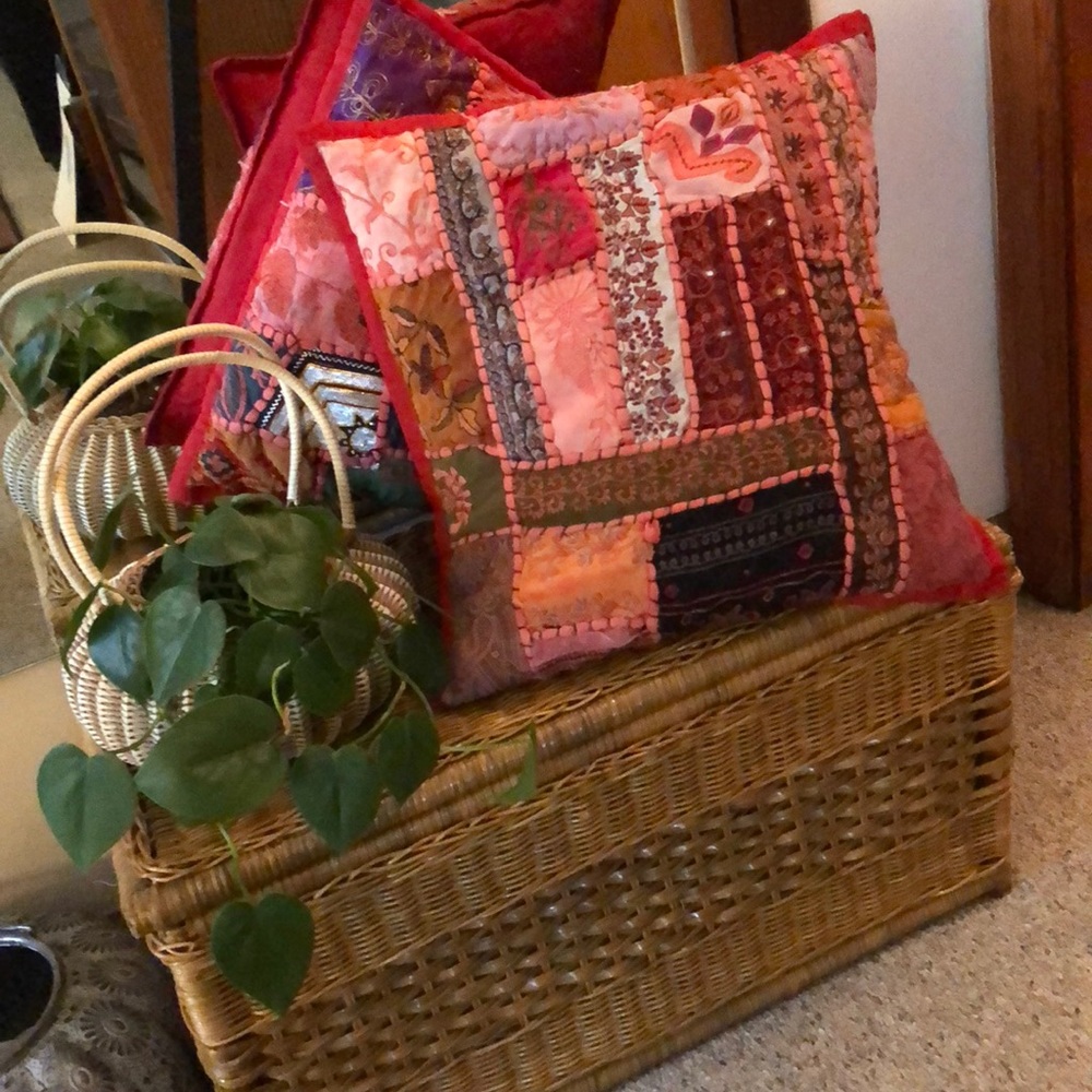 Bohemian style pillows.